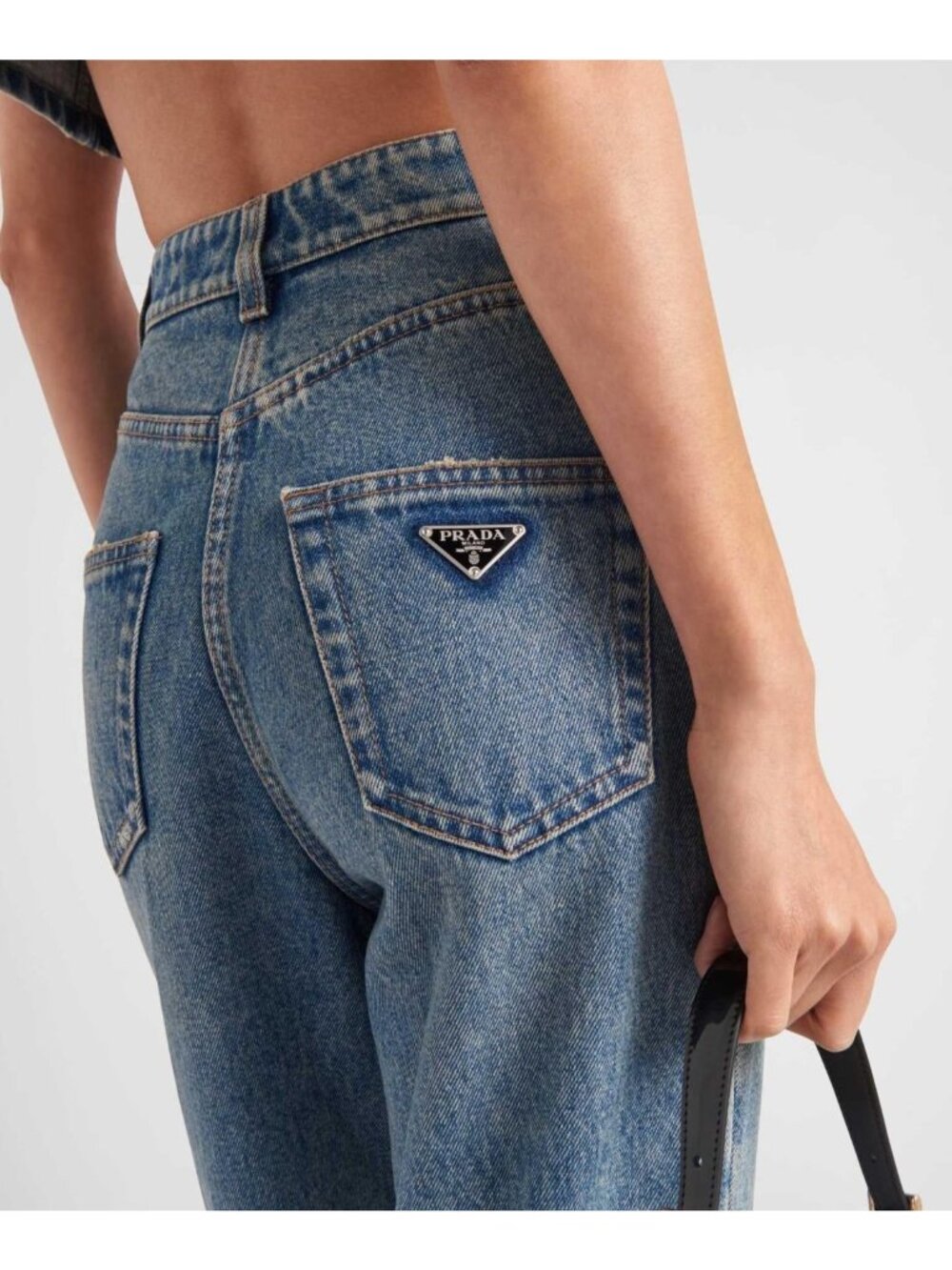 PRADA High Rise Straight Leg Five Pocket Button Fly Jeans Size 27